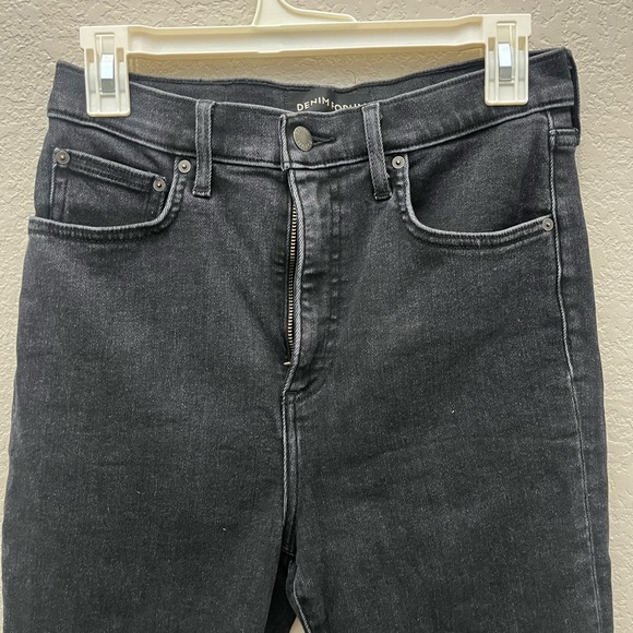 Denim Forum The Lola High Rise Skinny Black Size 28 Grunge Dark Academia Mobwife - Picture 3 of 7